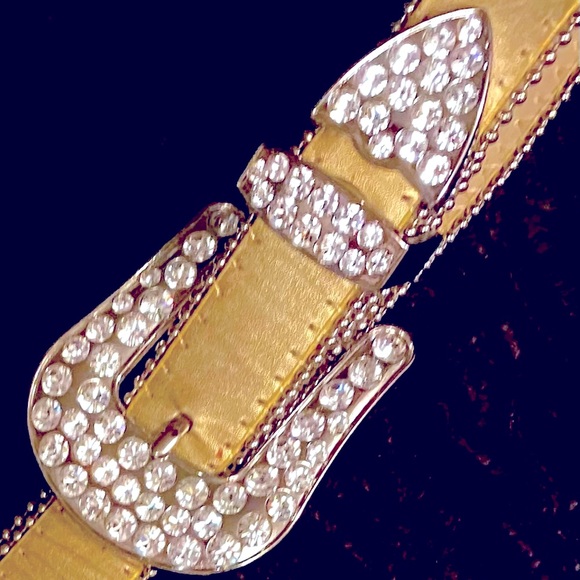 Christine Alexander Accessories - 🌟 CHRISTINE ALEXANDER ~ SWAROVSKI CRYSTAL STUDDED LEATHER BELT